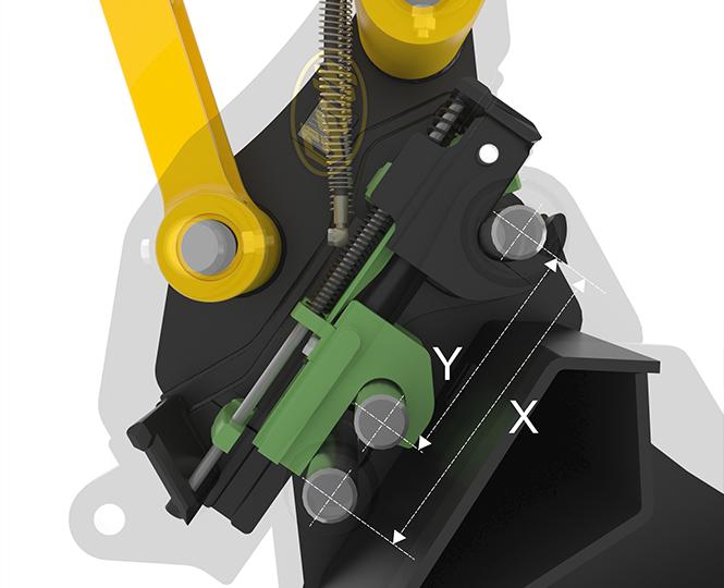 Geith G4 Variable Pin Pickup attachment for excavators