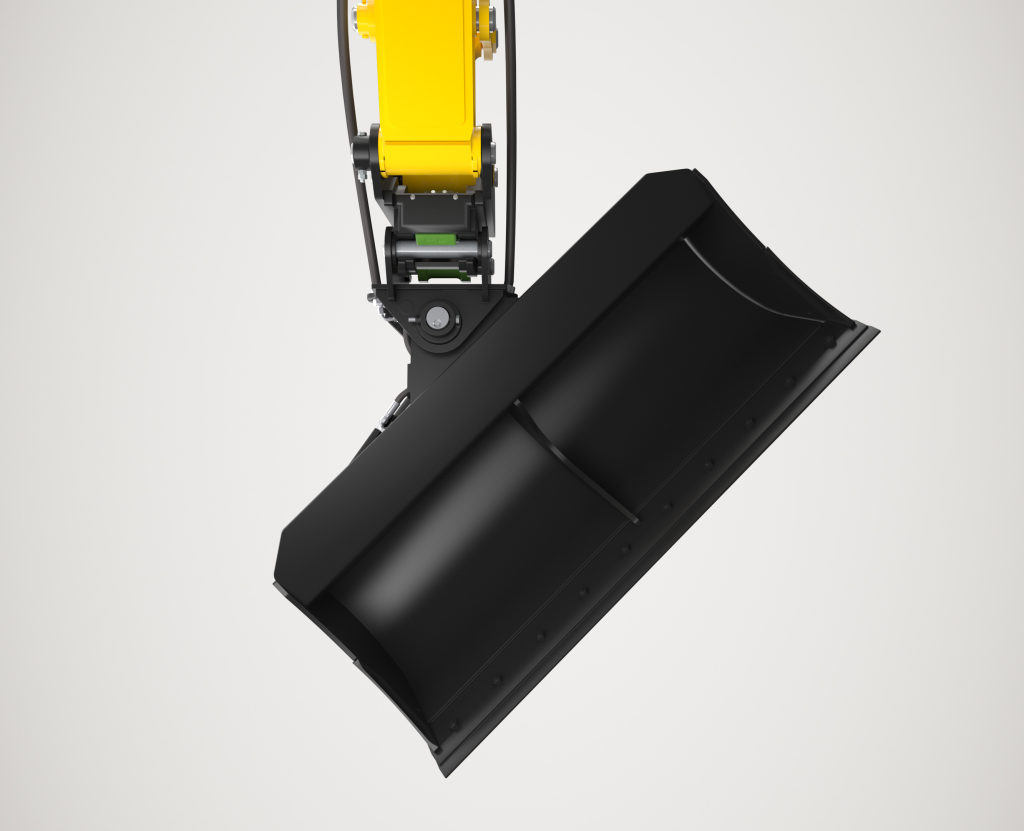 Geith tilt bucket angled at 45 degrees for excavators