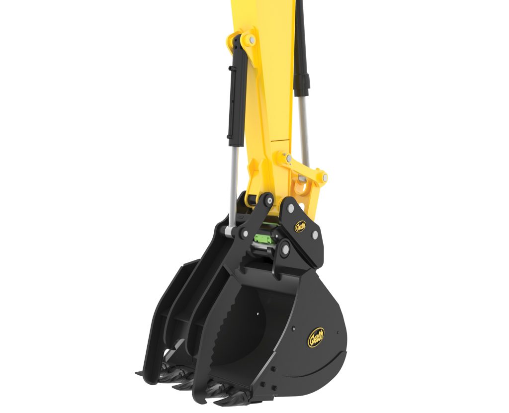 Universal Stick Mount Hydraulic Excavator Thumb Closed