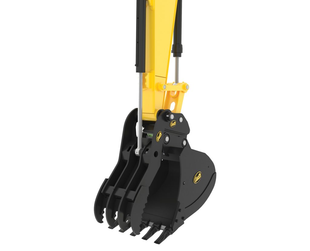 Universal Stick Mount Hydraulic Excavator Thumb Closed